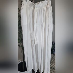 Davi & Dani Wide Leg Elastic Waist Pull On Rayon Pants